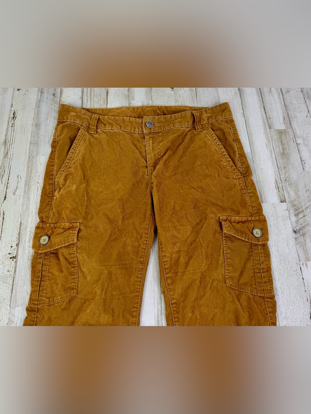 REI Pants Womens 6P (32x30) Tan Corduroy Cargo Pockets Outdoors - Picture 2 of 10